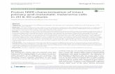 Proton NMR characterization of intact primary and metastatic … · 2017-05-18 · Ramachandran and Yeow Biol Res DOI 10.1186/s40659-017-0117-8 RESEARCH ARTICLE Proton NMR characterization