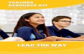 LEAD THE WAY - valuesforlife.net the Way - Sample... · • Having a go is the best way to learn – give a speech, help organise an event, volunteer to be captain of a team. Don’t