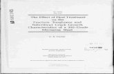 The Effect of Heat Treatment on the 9 Fracture Toughness ... · D6- 2:i)78 June 1969 The Effect of Heat Treatment on the Fracture Toughness and Subcritical Crack Growth Characteristics