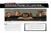 T WORKS Universal Design for LearningUniversal Design for Learning UDL provides a blueprint for creating educational goals, methods, materials, and assessments that work for everyone,