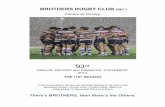 BROTHERS OLD BOYS’ RUGBY CLUB · 2019-03-19 · BROTHERS RUGBY CLUB (INC.) Facere et Docere . 93rd. ANNUAL REPORT and FINANCIAL STATEMENT . 2014 . THE 110th SEASON . To be presented