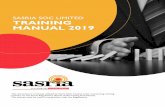 SASRIA SOC LIMITED TRAINING MANUAL 2019Sasria - Training Manual 201õ 3 Contents 1.ormation of Sasria Limited The f 04 2. Sasria Perils 07 3. General Section 10 4. Accounting Section