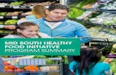 MID SOUTH HEALTHY FOOD INITIATIVE PROGRAM SUMMARYThe Mid South Healthy Food Initiative (MSHFI) is a public–private partnership that provides affordable financing to food retailers