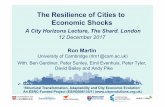 The Resilience of Cities to Economic Shocks · 2018-11-19 · The Resilience of Cities to Economic Shocks A City Horizons Lecture, The Shard. London 12 December 2017 Ron Martin University
