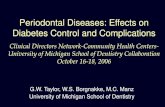 Periodontal Diseases: Effects on Diabetes Control and ... · Periodontal infection and complications of diabetes Thorstensson et al., 1996; J Clin Periodontol. 39 case-control pairs,