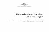 Regulating in the digital age - Treasury.gov.au · Regulating in the digital age ... competition, enhance consumer protection and support a sustainable Australian media landscape