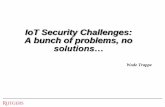 IoT Security Challenges: A bunch of problems, no solutions… · More IoT Security Challenges New security challenges brought by IoT –Extending the virtual network to the real world