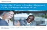 Software Giant Transforms Compliance Management for 100,000 … · 2018-12-27 · ExpertusONE™ Case Study Software Giant Transforms Compliance Management for 100,000 Clients with