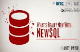 What's Really New with NewSQLpavlo/slides/newsql2013-uw.pdf · use NOSQL solutions because they cannot give up strong transactional and consistency requirements. The only options