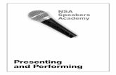 Presenting and Performing - National Speakers Association · Module 6: Presenting and Performing Dictionary.com defines a keynote address as follows: keynote address noun a speech