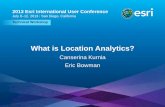 What is Location Analytics? - Esri€¦ · Esri UC2013 . Technical Workshop . spreadsheets . assets . customer records . big data collections . images & video . mobile devices . social