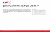 AN1077: Selecting the Right Clocks for Timing Synchronization … · 2017-10-31 · AN1077: Selecting the Right Clocks for Timing Synchronization Applications Today’s ever-increasing