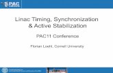 Linac Timing, Synchronization & Active Stabilization › PAC2011 › talks › weoan2_talk.pdf · Timing Needs in an X-ray FEL. Which level of accuracy is required? photo cathode
