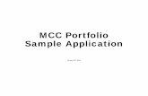 MCC Portfolio Sample Application · The application dashboard provides an overview of all requirements for the credential. To begin the MCC application, you will need to click on