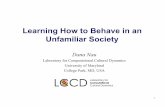 Learning How to Behave in an Unfamiliar nau/papers/ آ  3 Please help us by playing