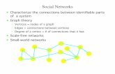 Social Networks - PCL networks2.pdf · Social Networks •Characterize the connections between identifiable parts of a system •Graph theory –Vertices = nodes of a graph –Edges