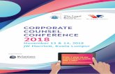 CORPORATE COUNSEL CONFERENCE 2018 - MySeminars€¦ · value drivers. In the past decade, a cadre of innovative executives have set about transforming their legal depart-ments from