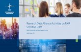 Research Data Alliance Activities on FAIR Sensitive Data · Typesof RDA Outputs RDA Endorsed Recommendations (10) RDA Recommendations are the official, endorsed results of RDA and