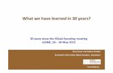 What we have learned in 30 years? - ASIQUAS · What we have learned in 30 years? Rosa Sunoland Andrea Gardini ... Agnes Jacquerie, Charle Shaw, Hannu Vuori, Rosa Sunol, Andrea Gardini,