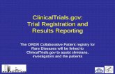 ClinicalTrials.gov: Trial Registration and Results Reporting › files › clinical trials gov.pdf · Trial Registration and Results Reporting Rebecca J. Williams, PharmD, MPH. National