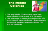 The Middle Colonies - Tehachapi Unified School …...The Middle Colonies The four Middle Colonies were New York, Pennsylvania, New Jersey, and Delaware. The landscape of this region