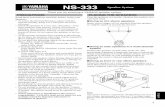 NS-333 - fi.yamaha.com€¦ · NS-333 Speaker System OWNER’S MANUAL PRECAUTIONS PLACING THE SPEAKERS Main (L) NS-333 Subwoofer Main (R) Center. 2 °To mount the speaker on a wall
