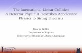 The International Linear Collider: A Detector Physicist ... · George Gollin, The International Linear Collider I PhysicsP llinois 19 Bunches focus each other during collision Inside