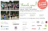 Thank you we raised - Vaughan · Thank you Close. Convenient. Comfortable. Vaughan Fitness Centres vaughan.ca/fitness To all who supported our Summer “twine” 5km walk/run & Yoga-in-the-Park