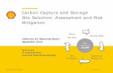 Carbon Capture and Storage risk: assessment and mitigation · MMV – Risk Analysis & Mitigation 12 Establish Monitoring Requirements. Select Monitoring Plans Establish Performance