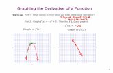 Graphing the Derivative of a Function1 Graphing the Derivative of a Function Warm-up: Part 1 - What comes to mind when you think of the word 'derivative'? Part 2 - Graph . Then find