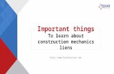 Important things to learn about construction mechanics liens