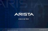 Arista in Q1 2019 - s21.q4cdn.coms21.q4cdn.com/861911615/files/doc_presentations/2019/05/v2/2019-Highlights-Q1.pdfAdditional risks and uncertainties that could affect Arista Networks