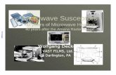 Microwave Susceptors - AIMCAL · Microwave Susceptors 60 years of Microwave Heating 40 years after the Amana Radar Range Wolfgang Decker VAST FILMS, Ltd. Darlington, PA AIMCAL.org