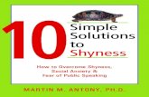 SS to Shyness - martinantony.com€¦ · Contents Acknowledgments vii Introduction 1 1Understanding Shyness and Social Anxiety 4 2Plan for Change 18 3Change the Way You Think 25 4Confront