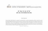 THE UNIVERSITY OF SOUTHERN MISSISSIPPI€¦ · 2016-2017 Faculty Handbook 1 FOREWORD . The Faculty Handbook provides selective information about The University of Southern Mississippi