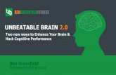 UNBEATABLE BRAIN 2 · – Brain Fog – Low IQ – Anxiety – Panic Attacks – Insomnia ... supplements like ALA will cause elevated BBB permeability* *based on studies made with