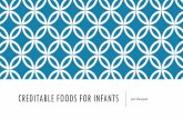 CREDITABLE FOODS FOR INFANTS · 0-7 Months – All meals –4-6/8 oz. Creditable BM*/IFIF fed by the Caretaker is Reimbursable when only the Milk Component required. *BM –Parent/Guardian