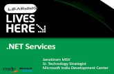 Janakiram MSV Sr. Technology Strategist Microsoft India ...download.microsoft.com/download/F/3/3/F33D91DF-D6E... · not be interpreted to be a commitment on the part of Microsoft,