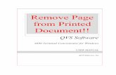 Remove Page from Printed Document!! - QVS Software · QVS Software does not assume any product liability arising out of, or in connection with, the application or use of any product,