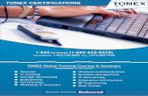 TONEX CERTIFICATIONS · TOGAF - The Open Group Architectural Framework. The key to TOGAF is a reliable, proven method - the TOGAF Architecture Development Method (ADM) - for developing