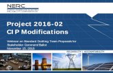 Project 2016-02 CIP Modifications - NERC 201601 Modifications to TO… · Project 2016-02. CIP Modifications. ... conduct that unreasonably restrains competition. This policy requires