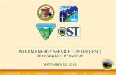 INDIAN ENERGY SERVICE CENTER (IESC) …...DOE Annual Tribal Program Review since 2016 DOE Tribal Energy Summit NEPA wind solar project for Pueblo Picu ris, NM DOE Tribal Energy FOA