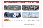 LOHIA SECURITIES LTD. - mspsteel.com Report/20 lsl.pdf · LOHIA SECURITIES LTD. Company Profile MSP Steel & Power Ltd. (MSPL), part of the MSPL group, is a Kolkata-based steel manufacturer.