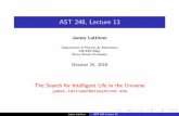 AST 248, Lecture 13 - Stony Brook University · AST 248, Lecture 13 James Lattimer Department of Physics & Astronomy 449 ESS Bldg. Stony Brook University October 25, 2018 The Search