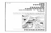 s1 .so THE FUTURE FREEDOM CONFERENCE€¦ · s1 .so THE FUTURE OF FREEDOM CONFERENCE OCTOBER 1, 2 & 3 1982 Colifornio 5tote University Long Beoch Long Beoch Holiday Inn PROGRAMME
