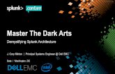 Master The Dark Arts - SplunkConf · Master The Dark Arts Demystifying Splunk Architecture J. Cory Minton | Principal Systems Engineer @ Dell EMC Date | Washington, DC. During the