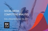 SOCIAL MEDIA COMPETITIVE ANALYSIS - Rival IQ Media Competitive... · 2019-09-20 · Social Media Competitive Analysis • This social media competitive analysis covers the four month