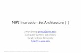 MIPS Instruction Set Architecture (1)csi.skku.edu/wp-content/uploads/Lec02-mips1.pdf2’s-Complement Signed Integers •Bit 31 is sign bit –1 for negative numbers –0 for non-negative