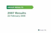 2007 Results Final Presentation - Lloyds Banking Group · 2007 Results 22 February 2008. 2007 results in longer term context ... Microsoft PowerPoint - 2007_Results_Final_Presentation.ppt