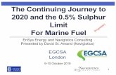 The Continuing Journey to 2020 and the 0.5% Sulphur Limit€¦ · Late 2020 –The World returns to sanity (painfully) 2. Projected Global Marine Fuel Demand in 2020 3 UNCTAD just